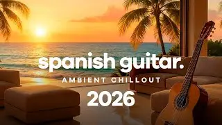 Lofi Spanish Guitar Melodies Relax Lounge | Beautiful Sunset Terrace Background