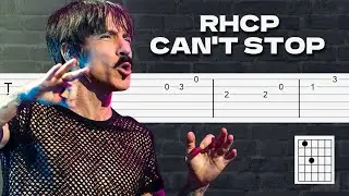 Red Hot Chili Peppers - Can't Stop - Tab & Chords on Screen (Easy to Follow)