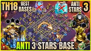NEW ANTI 3 STAR TOP 10 TOWNHALL 18 BASE ! TH18 LEGEND BASES WITH LINK ! ANTI 2 STAR TH18 WAR BASE