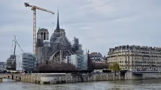 Cathédrale Notre-Dame de Paris,  reconstruction,  8 Mars 2024