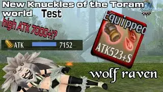 New Knuckles of the Toram world| wolf raven Build  High ATK 7000+!?| Test Build - Toram online