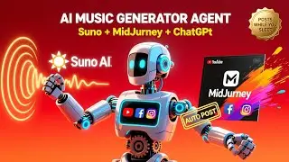 Al Music Generator Agent: Auto-Create & Post to YouTube, FB, IG (Suno Al + MidJourney + ChatGPT)