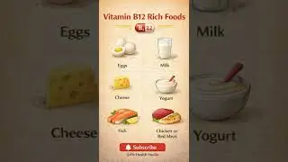 Top 6 Vitamin B12 Rich Foods|#healthyfood #healthylifestyle #vitaminb12