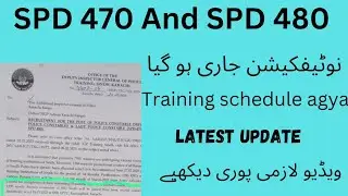 SPD 470 And SPD 480 Traning schedule New Update