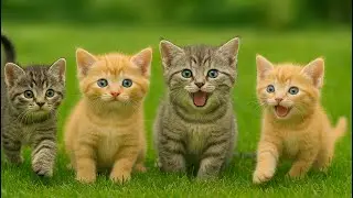 Playful Kittens on the Grass &ndash; Sweet and Funny Cat Videos &ndash; Cute Cat Moments