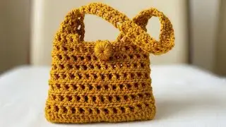 Easy Crochet Mini Bag Tutorial for Beginners | Knitting | Aesthetic DIY Tote Purse
