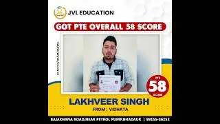 🎉🌍 Celebrating Lakhveer Singh's Remarkable PTE Score of 58! 🌟✨ #PTEsuccess #NewBeginnings