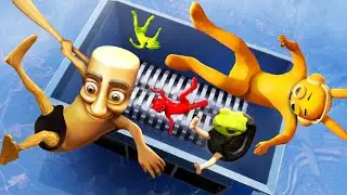 Incredibox Sprunki and Tralalelo Tralala Group Crazy Shredder Jumps and Ragdolling in GTA 5