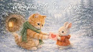 💗 A Cozy Valentine’s Cat Story ❄️ | Gentle Illustrated Tale & Relaxing Folk Music 