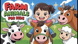 Farm Animals Learning Compilation for Kids | Names, Sounds & Fun | Learn with Miss Melon 🍉