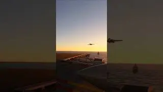 F-14 Tomcat Beautiful Carrier Landing at Sunset 🛬🌅 #avgeeks