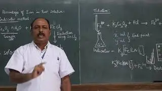 DETERMINATION OF PERCENTAGE OF IRON IN A GIVEN RUST SOLUTION BY EXTERNAL INDICATOR METHOD