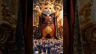 The Royal Cat: Worshipped by Mice, Loved by All! 🐭👑#RoyalCat #KingCat #FunnyCats