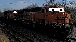 BNSF Grain Train With a Rear-DPU @ La Plata, MO (Winter 🥶❄️)