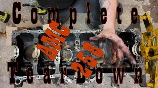 ASMR Complete Engine Tear Down How To Step by Step to the Block AMC/Jeep 258 IL6 4.2 #jeep #amc