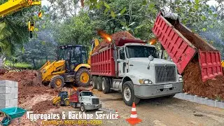 Jamaican Trucker | Backhoe Operator In Action | Excavating Foundation | Jamaica Construction Site