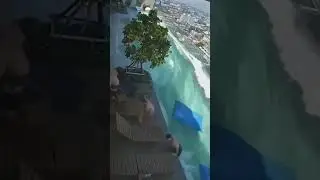 Terrifying moment earthquake strikes infinity pool in Bangkok