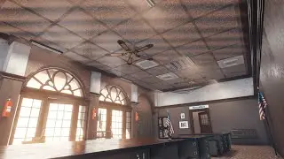 creating a police station scene in blender