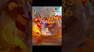 Pyro Traveler DMG 💀💀 #genshinimpact #genshinshorts