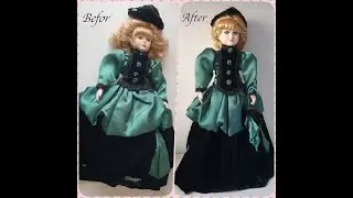 #Rahafil #Doll #Poup&eacute;e #دمية Cleaning an old doll and restoring it like new 3  ٣ تنظيف دمية قديمة