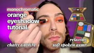 Soft Spoken ASMR Monochromatic Orange Eyeshadow Look | AORA Mírame Palette 🍊 #ASMRMakeup