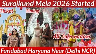 Surajkund Mela 2026 Started 😍 | Surajkund International Craft Mela 2026 | Day and Night Culture View