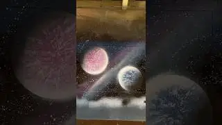 Spray Painting Blue & Purple Planets #spraypaint #art #spraypaintart #painting #paintingtutorial
