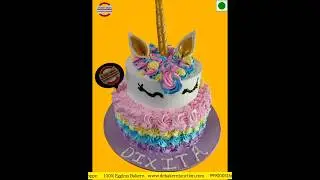 Best Unicorn Theme Birthday Cakes for Kids Unicorn Cake Designs 2025 Unicorn horn @debakeryjunction