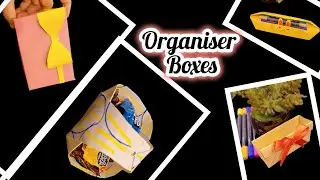 5 DIFFERENT WAYS OF ORGANISER BOXES #origami #papercraft #organiserbox 
