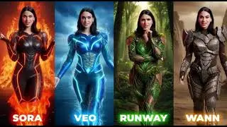 Each character say Sora Veo Runway and Wann