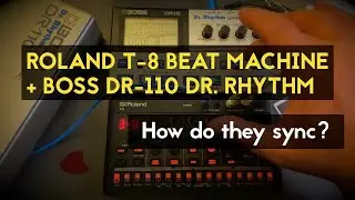 Roland Aira T-8 beat machine sync with vintage Boss DR-110 Dr.Rhythm