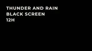 Thunder and Rain on Black Screen | Storm Sounds for Sleep & Relaxation