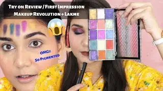 Makeup Revolution Reloaded Passion for color Palette + Lakme Absolute Mascara Review | Nidhi Katiyar