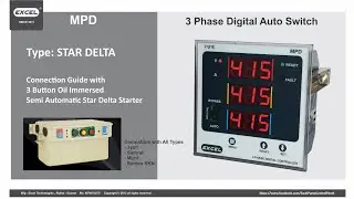 Digital Auto Switch Connection with 3 Button Oil immersed Semi Automatic Star Delta Starter