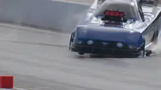 NHRA Funny Car driver Densham shows driving skills on WILD RUN