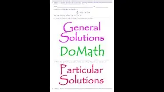 DoMath-Calculus : Differential Equations : General Solutions & Particular Solutions 01 No06