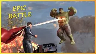SUPERMAN vs HULK | EPIC BATTLE Begins | Total Destruction (Part 1)