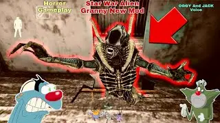 Star War Alien Granny Mod With OGGY And JACK Voice (Hindi Funny) Horror Gameplay