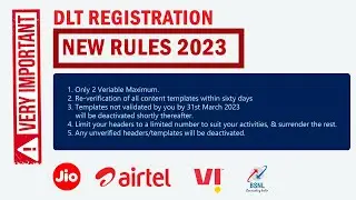 DLT Registration TRAI New Rules 2023 | Header | Sender ID | SMS Format |  Templet Format Jio, Airtel