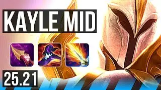 KAYLE vs YASUO (MID) | 10k comeback, 6 solo kills | KR Master | 25.21