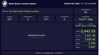 SPICES BOARD LIVE E-AUCTION  30/01/2026 -SMTC