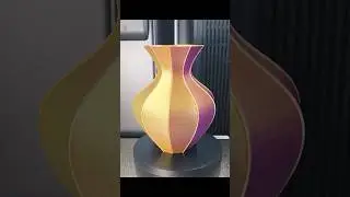BAMBU LAB H2D 3D Printer &mdash; Petra Vase (Silk PLA) Gold Purple #shorts #3dprinting #asmr