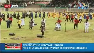 kisii artist performing mimi ni shujaa song in kisii during mashujaa day cerebration