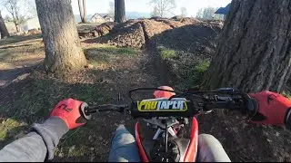 Riding my backyard track ￼!