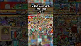 Time lapse DIA 5 r/place #reddit #redditplace #canada #rplace2023 #retro