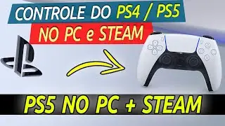 USAR CONTROLE do PLAYSTATION 4 / PLAYSTATION 5 no PC e STEAM [Tutorial]