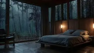 Healing Piano Music & Rain Sounds | Relaxing Sleep Music To Relieve Stress In the Cozy Bedroom