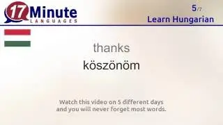 Learn Hungarian (free language course video)