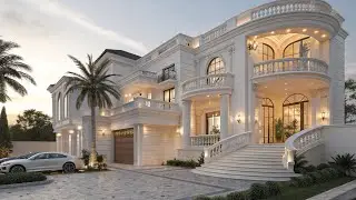 Luxury White Modern Villa Design | Elegant Multi-Storey Dream Home Tour