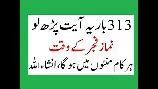 Read this verse 313 times during Fajr prayer. You will get success in moments. Wazifa for Hajat